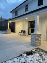 New custom home, covered rear patio