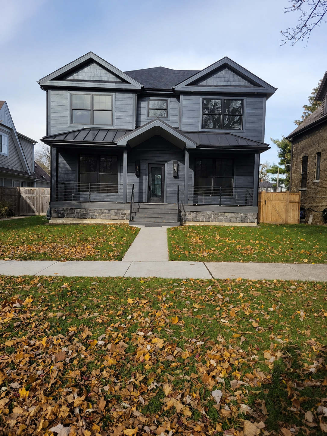 Custom home, finished front elevation