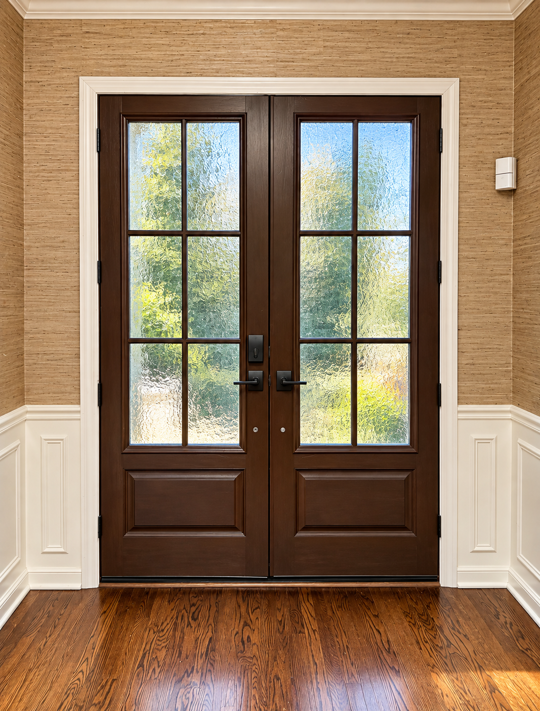 Pella French doors, interior