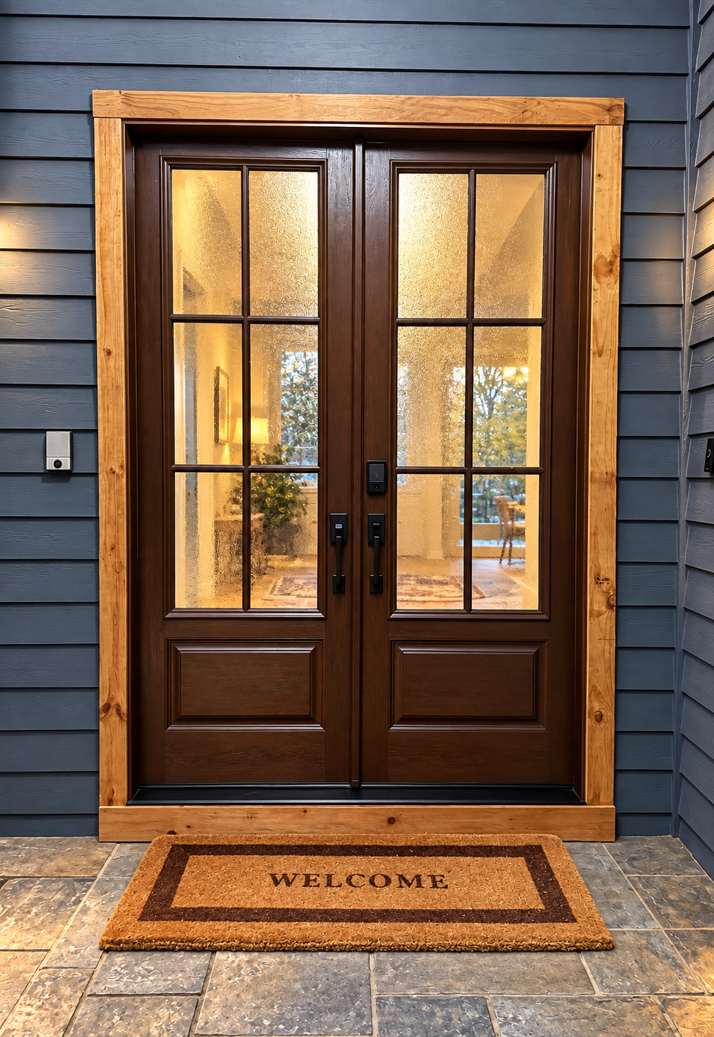 Pella double entry doors, exterior