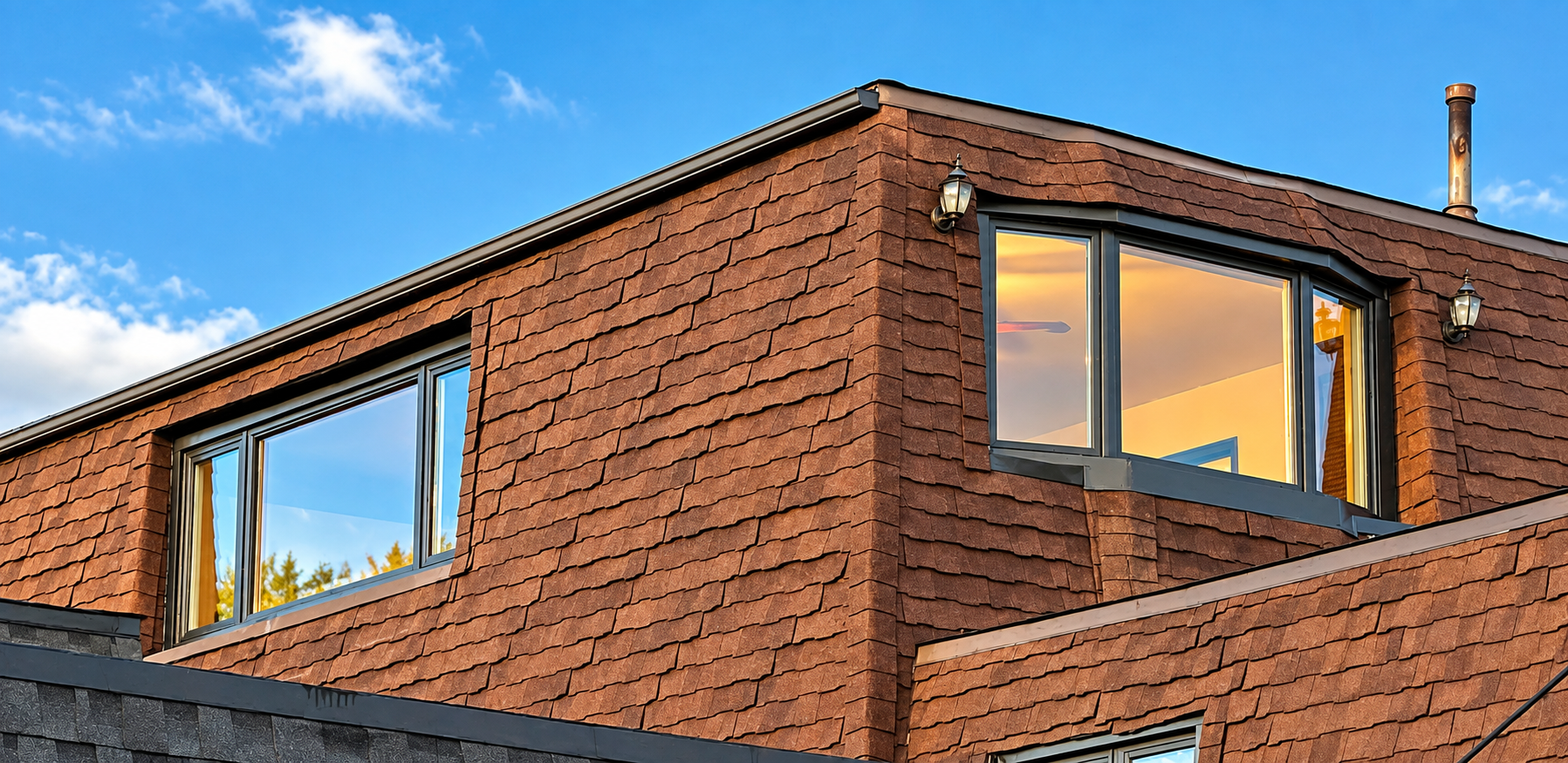 Pella Lifestyle Series wood window, exterior corner view