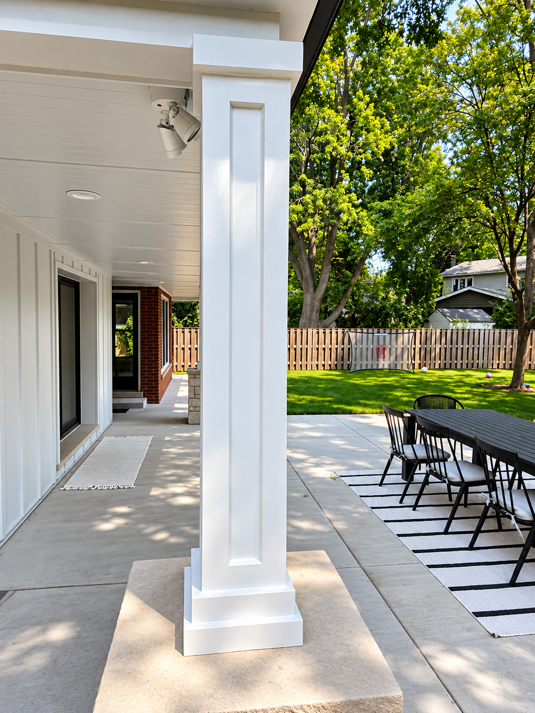 James Hardie wrapped porch columns