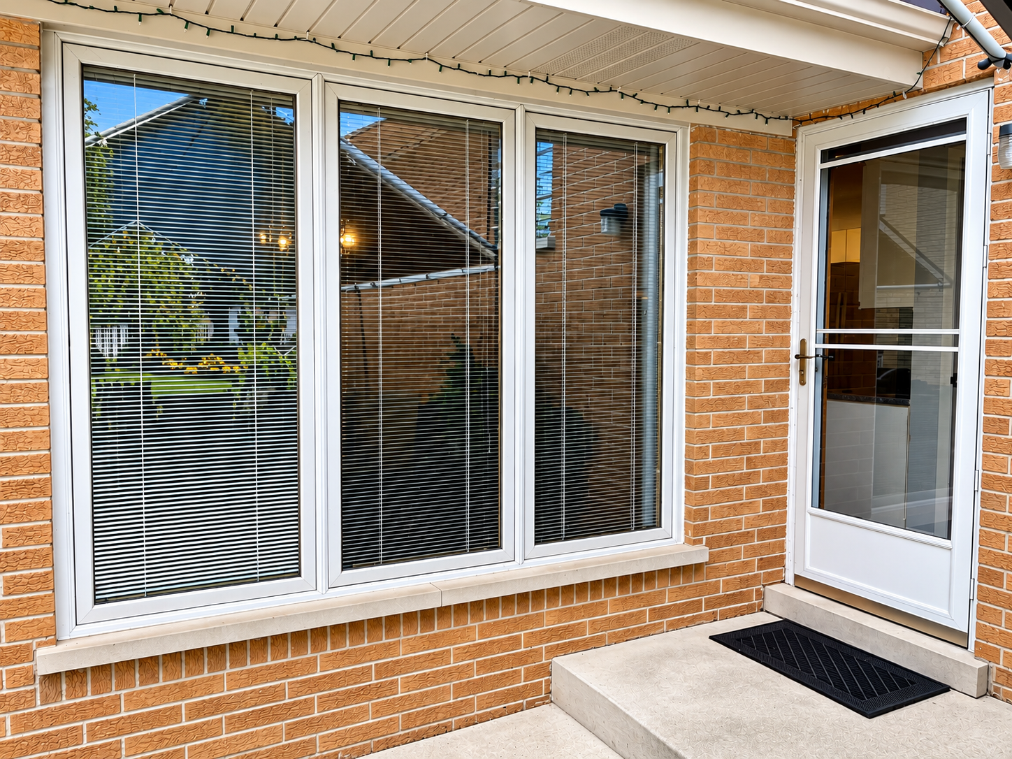 Patio door replacement, brick exterior