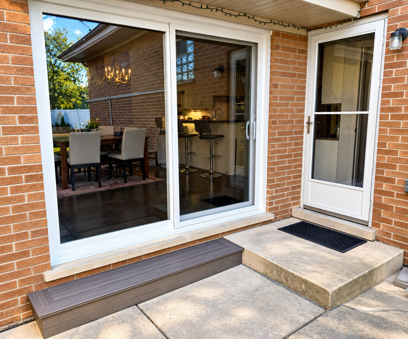 Sliding patio door, exterior view