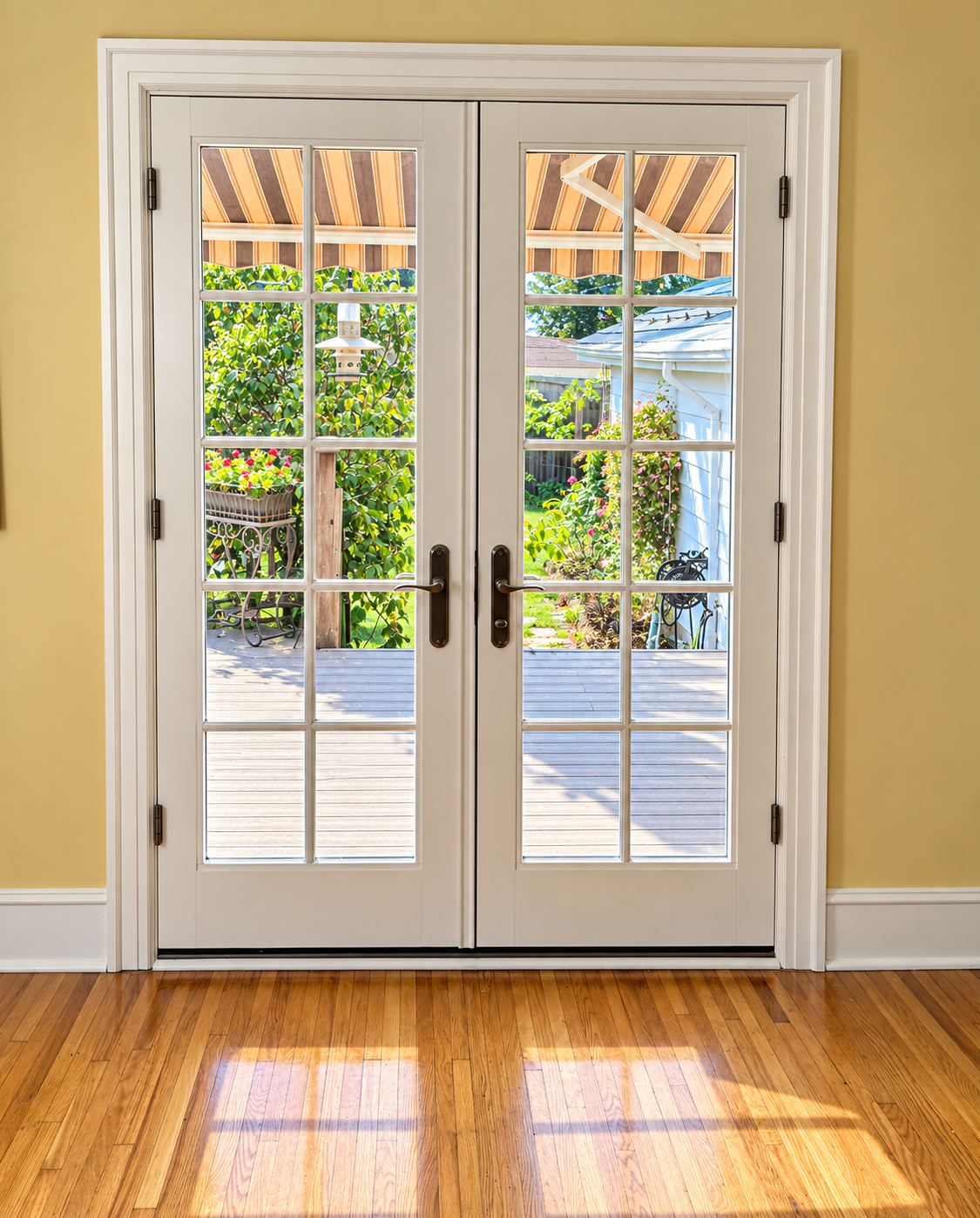 French patio doors, closed
