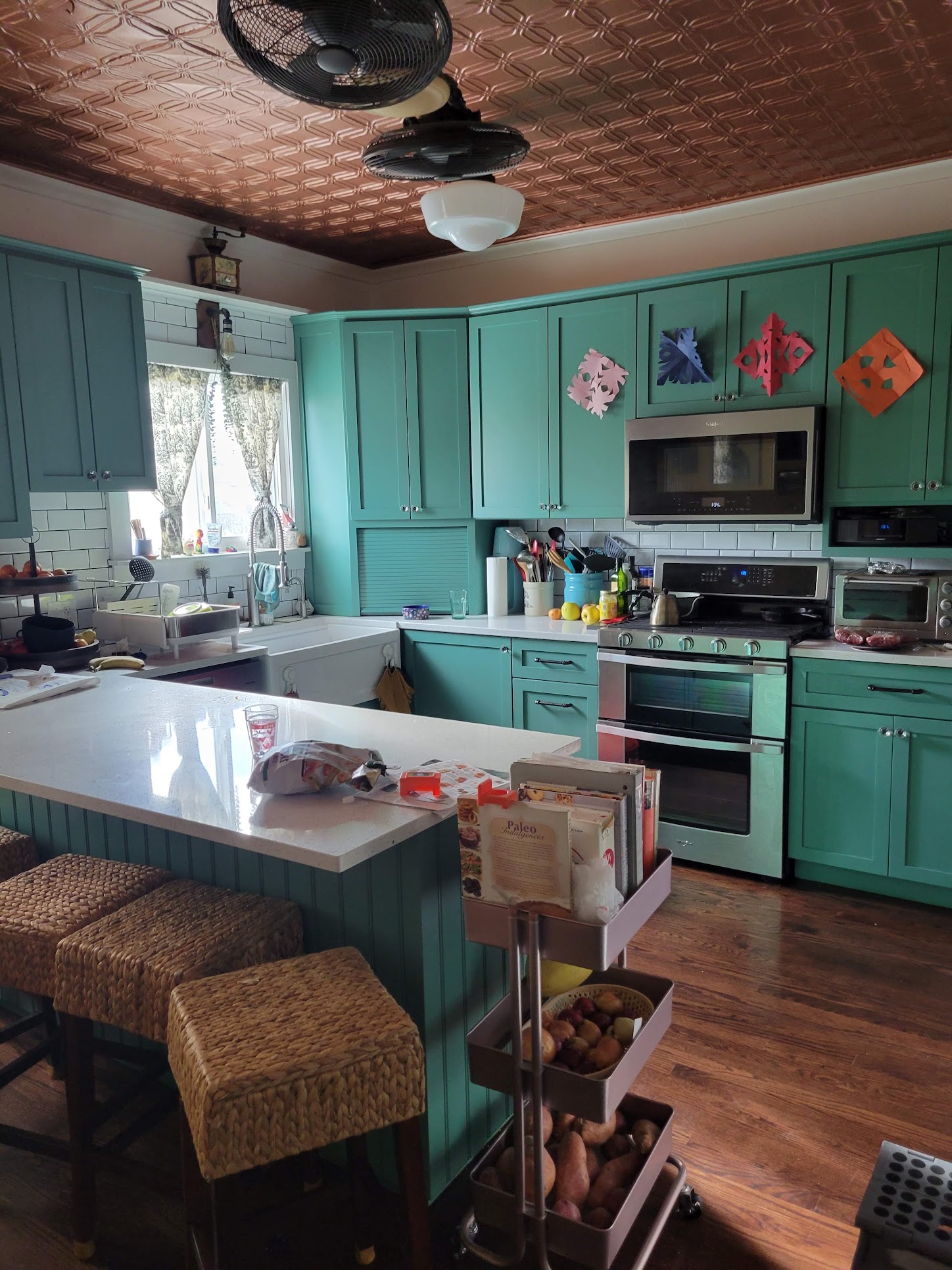 Teal Kitchen Remodel