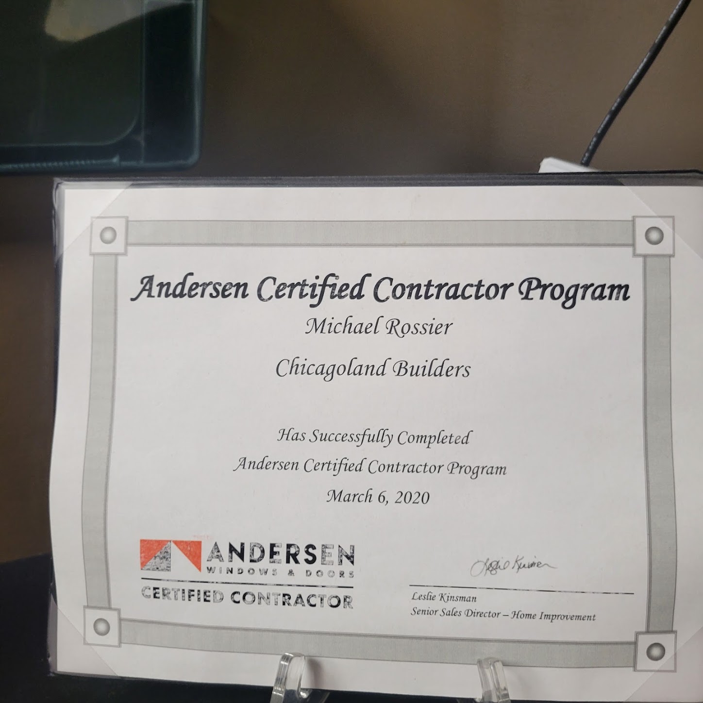 Manufacturer Achievement Plaque