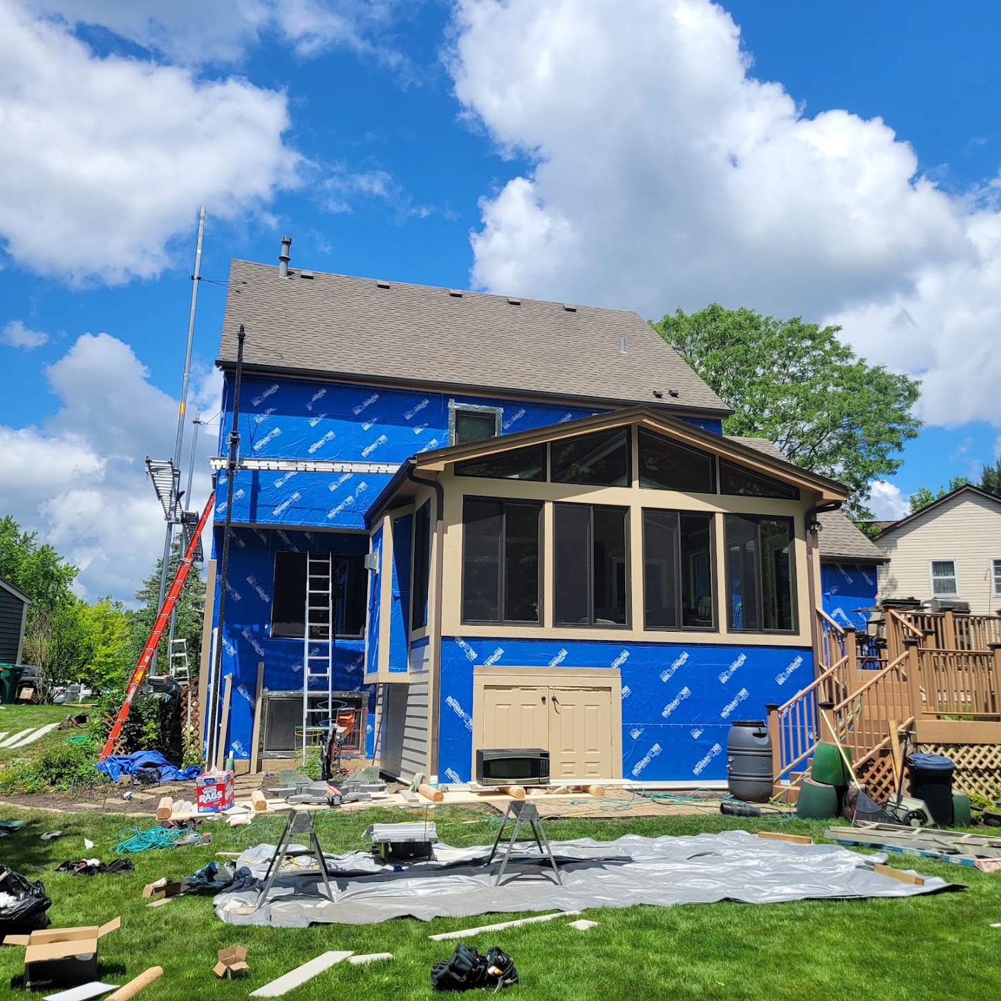 Blue Skin Sunroom Addition