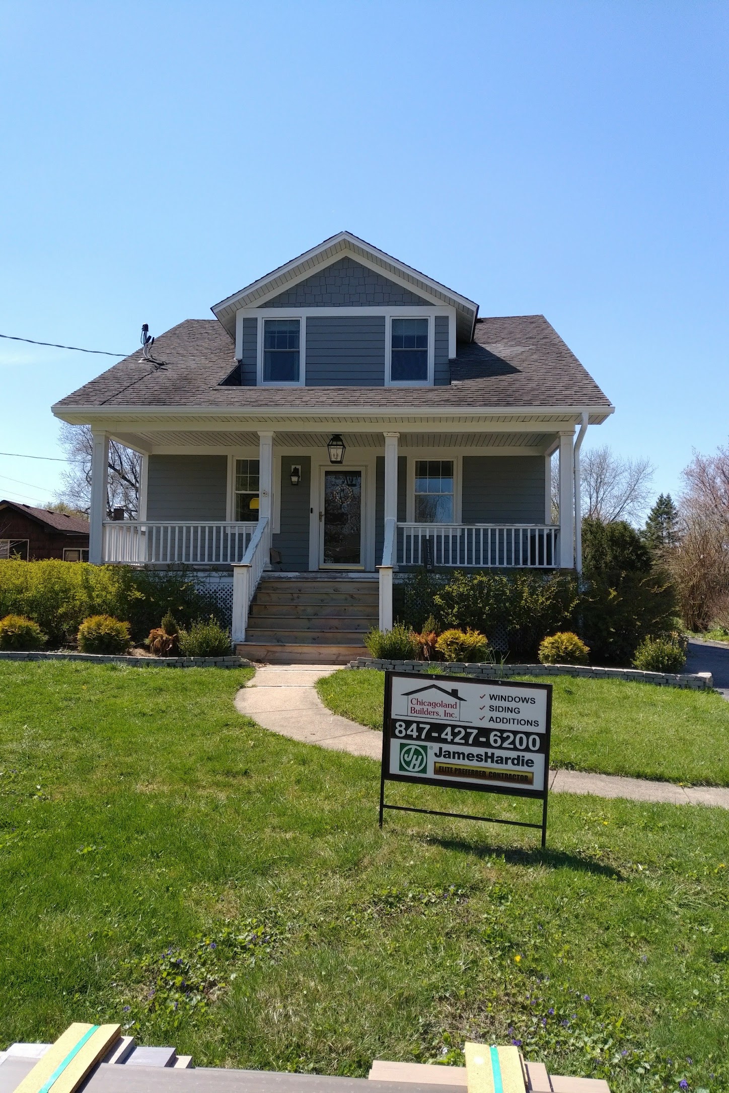 Gray Bungalow Porch