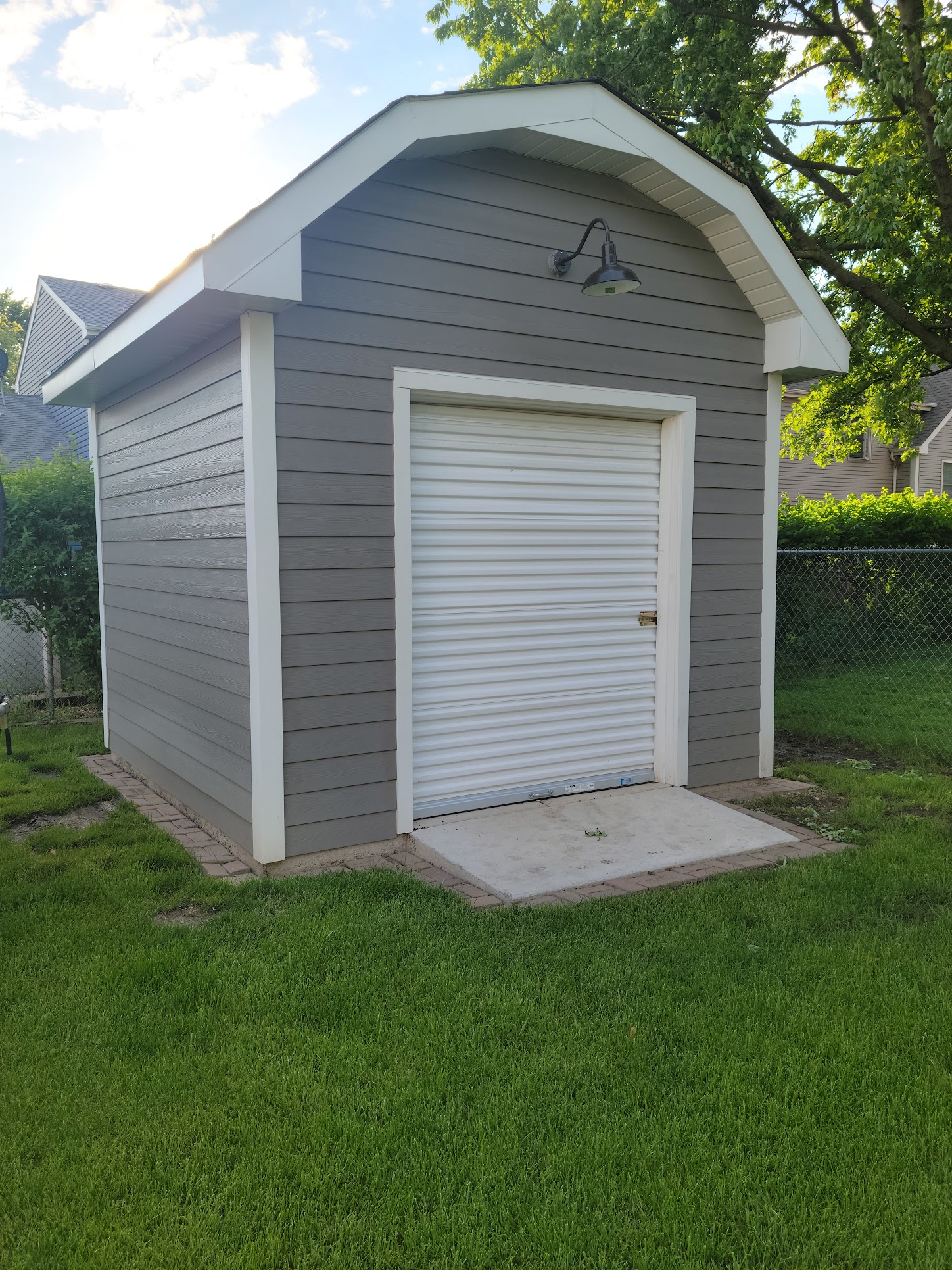 Gray Barn-Style Shed